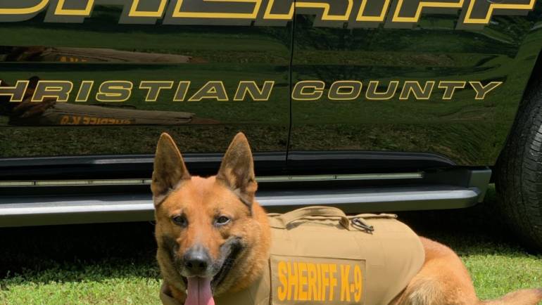 Christian County Sheriff’s Office K9 Zico Receives Donation of Body Armor